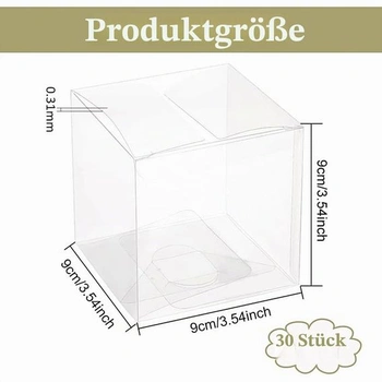 BENECREAT 30 kusů svatební dárky ve tvaru kostky 9x9x9cm dárková krabička 9x9x9cm (30 kusů)