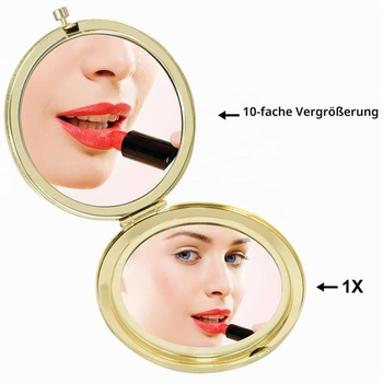 Malé okrúhle prenosné ručné zrkadlo, skladacie mini kozmetické zrkadlo, prenosné vreckové zrkadlo,