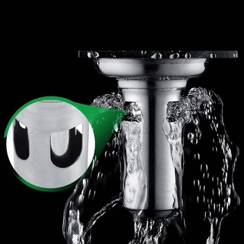 TOPINCN Čtvercový sprchový odtok s odnímatelným krytem filtru, zesílená nerezová podlahová odpadní