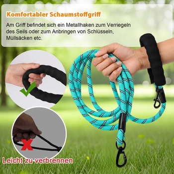 Vodítko pre psov, 1,2 m/1,5 m/2 m/3 m/5 m/10 m/15 m/20 m/30 m, s polstrovaným, robustným
