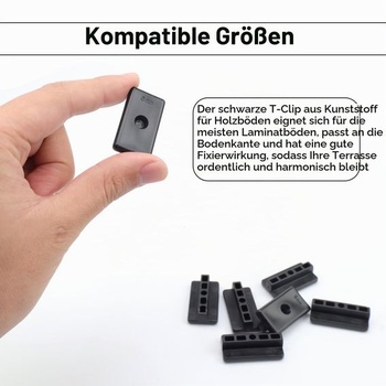 200 WPC klipov, upevnenie terasových dosiek 6 mm, neviditeľné