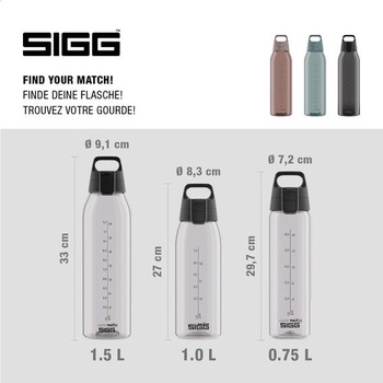 Sigg - Tritánová fľaša na pitie - Total Color ONE Transparent - Vhodná pre sýtené nápoje - Vhodná do