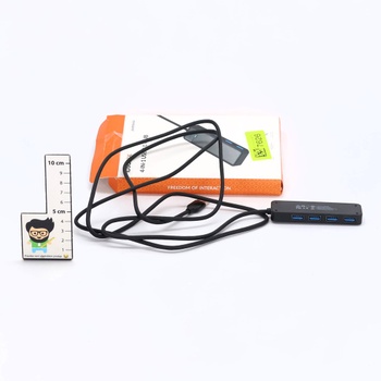 iDsonix USB Hub 3.0 s predĺženým 180cm káblom, USB Splitter 3.2 Gen 1 USB Distribútor, 5Gbps USB