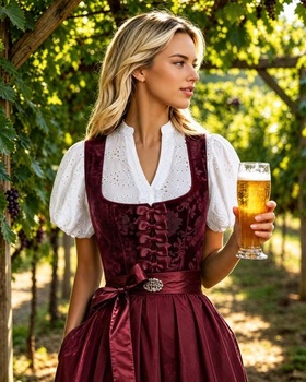 Dámska blúzka JasGood Dirndl, tradičná blúzka, krátka blúzka s výstrihom do V na Oktoberfest,