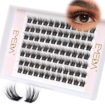 3D nadýchané zhluky rias, EMEDA Individuálna sada predlžovania rias 8 mm DIY zhluky rias 3D efekt