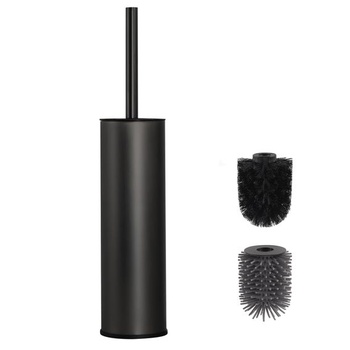 DAZI WC kefa čierna, kovová WC kefa, voľne stojaca WC kefa