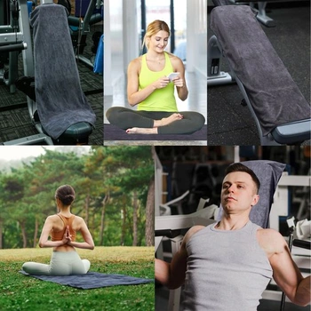 Fitness ručník 120x50cm, sportovní ručník s kapsou na zip, mikrovláknový ručník vyrobený z vysoce
