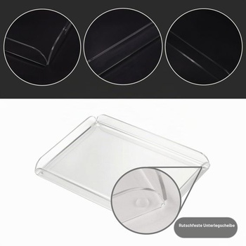 Průhledný servírovací podnos, servírovací podnos, úložný prostor na make-up, plastový servírovací