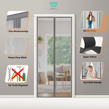 Magnetická sieť proti hmyzu na balkónové dvere 120x240 cm, rôzne veľkosti, modernizovaná verzia, sieť