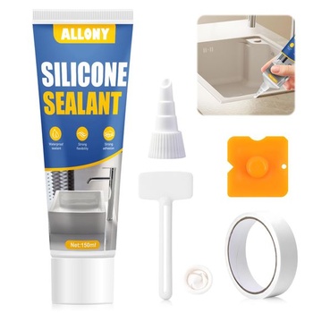 Priehľadný silikónový tmel na sanitárne použitie, 150 ml,…
