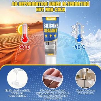 Priehľadný silikónový tmel na sanitárne použitie, 150 ml, vodeodolný, na utesnenie švov