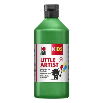 Marabu KiDS Little Artist 500 ml, zelená, umelecká farba a farba na tvorenie pre deti od 3 rokov,