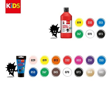 Marabu KiDS Little Artist 500 ml, zelená, umelecká farba a farba na tvorenie pre deti od 3 rokov,