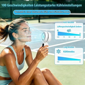 Ruční ventilátor TOGETDREAM s ledovým chlazením, přenosný mini ventilátor s USB a 5 rychlostmi,