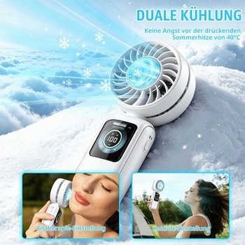 Ruční ventilátor TOGETDREAM s ledovým chlazením, přenosný mini ventilátor s USB a 5 rychlostmi,