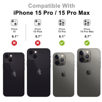Ochranné puzdrá na objektív fotoaparátu (3 ks), kompatibilné s iPhonom 15 Pro 6,1 palca a iPhonom