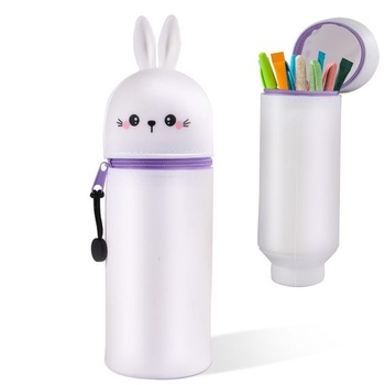 Kawaii Federmäppchen, biely králik Silikón Federmäppchen 2 v 1
