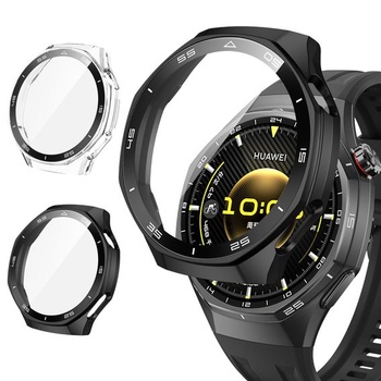 Puzdro Neitra 2 kusy pre Huawei Watch GT6 Pro 46mm, pevné PC, ochranné nárazníky, číre + čierne (s