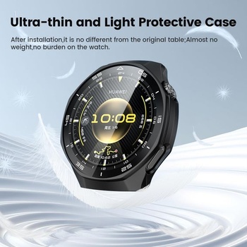 Puzdro Neitra 2 kusy pre Huawei Watch GT6 Pro 46mm, pevné PC, ochranné nárazníky, číre + čierne (s
