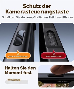 Puzdro JUESHITUO pre iPhone 17 s MagSafe [Ochrana fotoaparátu] [Tlačidlo pre ovládanie fotoaparátu]