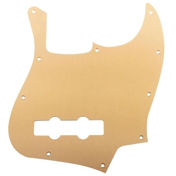 Hudobný Ultra 10-dierový eloxovaný hliníkový pickguard pre J-bass, zlatý