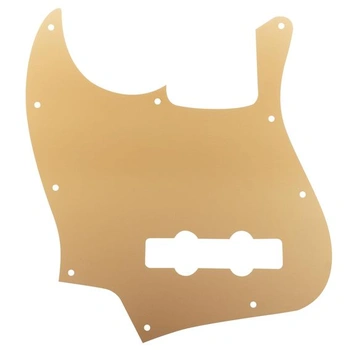 Hudobný Ultra 10-dierový eloxovaný hliníkový pickguard pre J-bass, zlatý