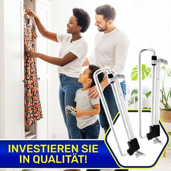 2 výsuvné šatníkové tyče do šatníkových skríň, 250 mm, strieborné