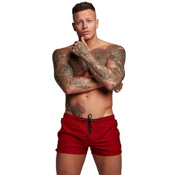 Pánske plavecké šortky, Rýchloschnúce plavecké šortky, Pánske plavecké šortky, Boxerky so zipsom,