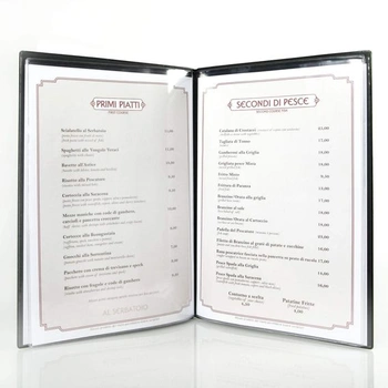DAG Style Risto A4 Menu | 4+2 obálky | Písková barva, netoxické PVC, 31,3 x 22,6 x 0,7 cm Písková A4