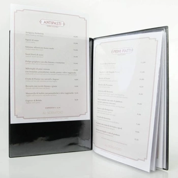DAG Style Risto A4 Menu | 4+2 obálky | Písková barva, netoxické PVC, 31,3 x 22,6 x 0,7 cm Písková A4