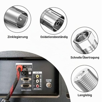 16dílná sada koaxiálních adaptérů F-konektor (samice) na RF (samec), adaptér pro koaxiální kabel TV