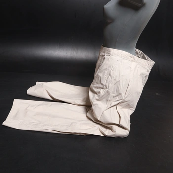 Dlhé béžové nohavice - pás 41 cm
