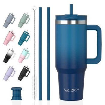 Termohrnek WATERSY 1,2 l se 2 brčky, nepropustný hrnek na…