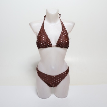 GORGLITTER Trojuholníkové Bikiny Dámske Sexy Bikiny s Ramenným Výstrihom a Bodkami, Retro Štýl,