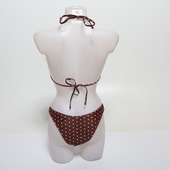 GORGLITTER Trojuholníkové Bikiny Dámske Sexy Bikiny s Ramenným Výstrihom a Bodkami, Retro Štýl,