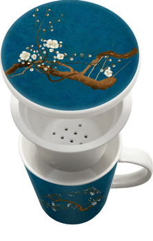 Porcelánový hrnček Royal Tea so sitkom modrý Magnolia - II. akosť