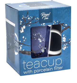 Porcelánový hrnček Royal Tea so sitkom modrý Magnolia - II. akosť