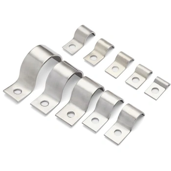 35 kovových kabelových svorek, nerezové trubkové svorky 304 4 mm, jednootvorové U-trubkové svorky,