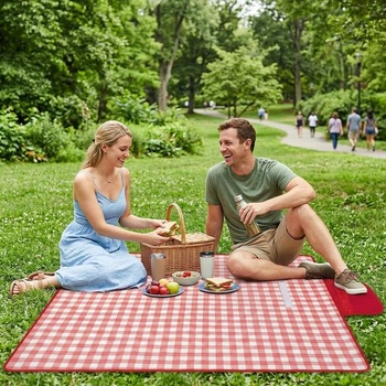 Pikniková deka 200x200, nepromokavé piknikové deky
