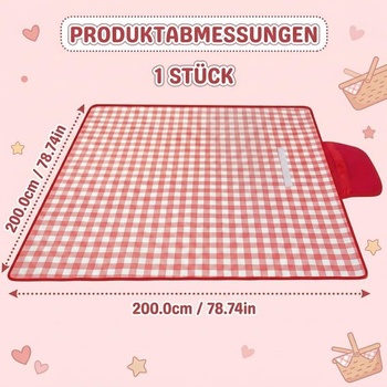 Pikniková deka 200x200, nepromokavé piknikové deky