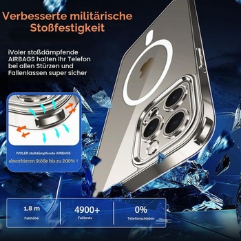 Pouzdro ivoler pro iPhone 15 Pro s MagSafe, [ochrana fotoaparátu] odolné proti žloutnutí a