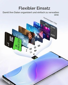Paměťová karta KEXIN Micro SD 8GB, 2 ks, třída 10 UHS-I, microSDHC, včetně SD adaptéru, paměťová
