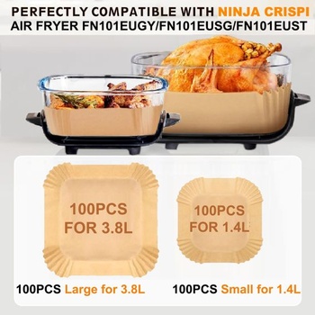 Sada 200 kusov papiera na pečenie VIKKI pre prenosnú fritézu Ninja CRISPi FN101EUGY 3,8 l a 1,4 l,