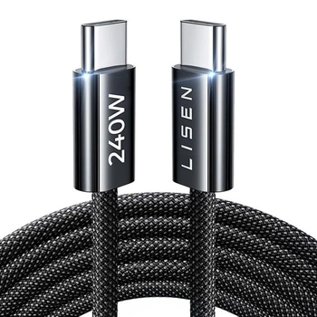 Kabel LISEN USB C, 240W [2m] PD3.0, rychlonabíjecí kabel…