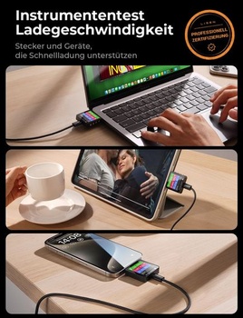 Kábel LISEN USB C, 240W [2m] PD3.0, rýchlonabíjací kábel USB C na USB C, nylonový opletený nabíjací