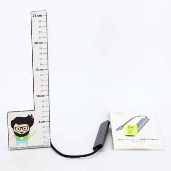 Acer USB C Hub 10 Gb/s s napájaním typu C 100 W, ultratenký 4* USB-C 3.2 multiportový rozbočovač