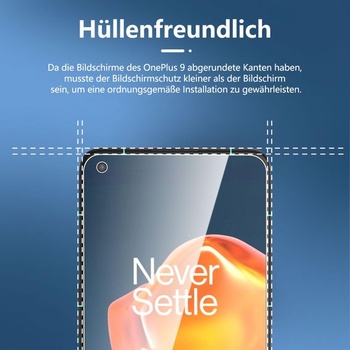 NOVINKA Ochranná fólia na displej pre OnePlus 9, tvrdené sklo, 6,55 palca, priehľadná