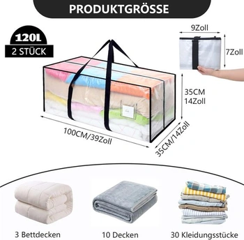 Dntorx 2 kusy úložných tašiek s objemom 120 l, odolné…