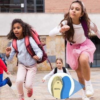 Ptwola 2 páry detských vložiek do topánok z pamäťovej peny, upraviteľné, pohodlné, podpora klenby,