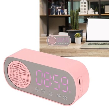 Tbest Budík na batérie Beeben, R R, Budík, Budík s Bluetooth reproduktorom, Dievčenský budík, Budík,